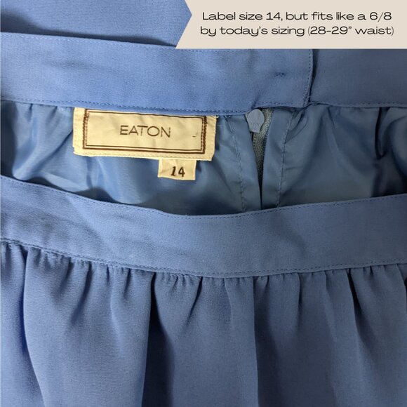 Vintage EATON Periwinkle/Lavender Midi Skirt – Size 6/8 - Picture 7 of 7